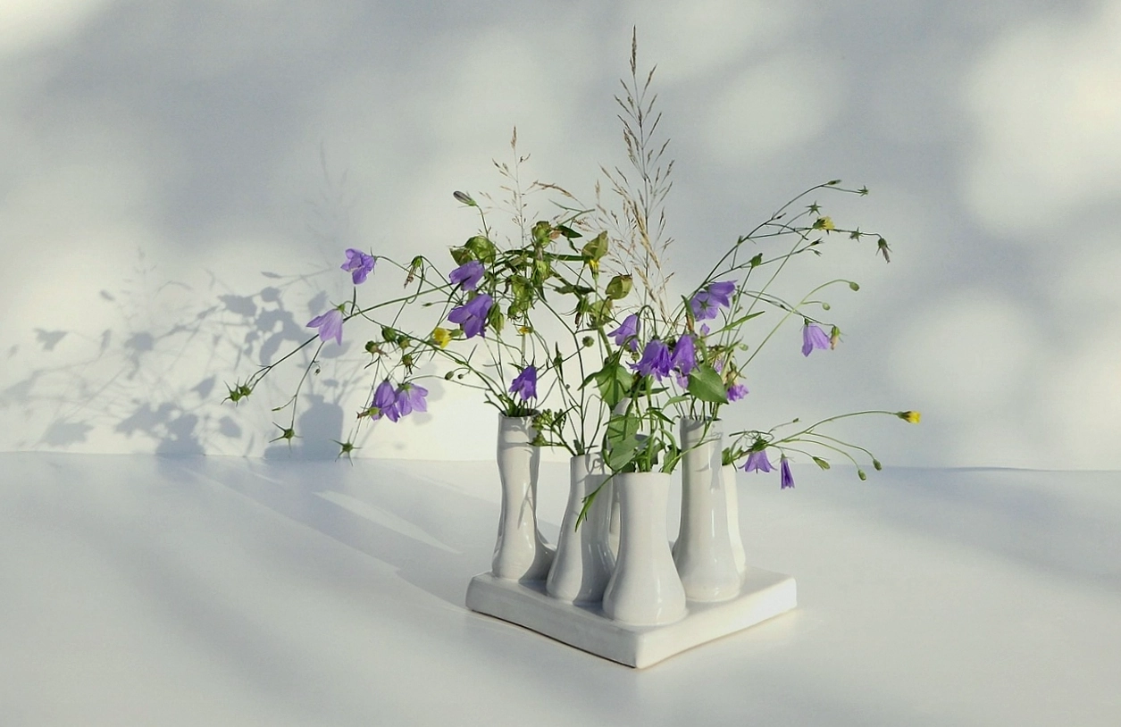 Daniel Mercer, head florist, at the workbench