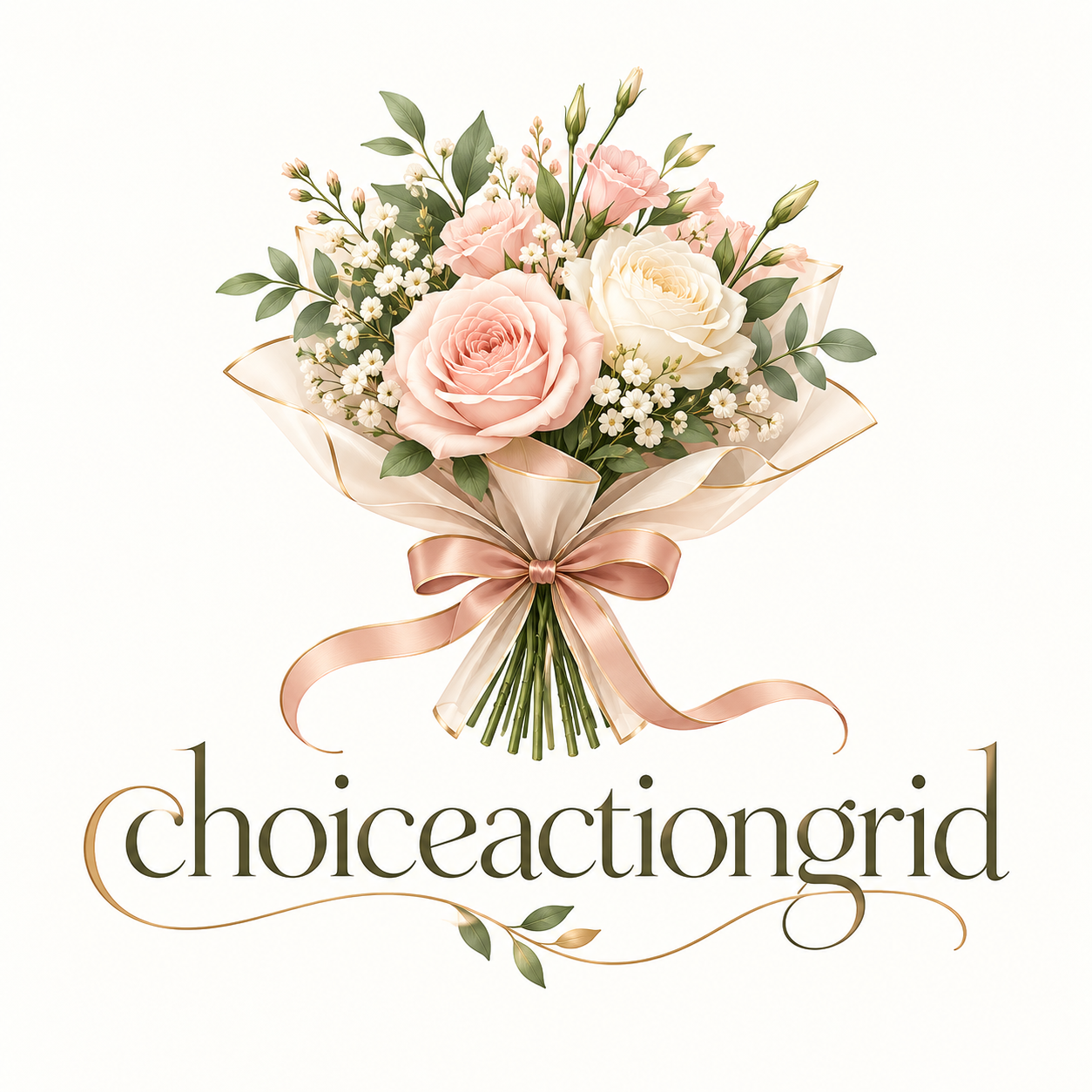 Choice Action Grid. Custom bouquets logo